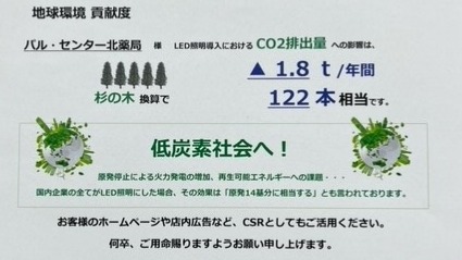 当社店舗内電球のLED化