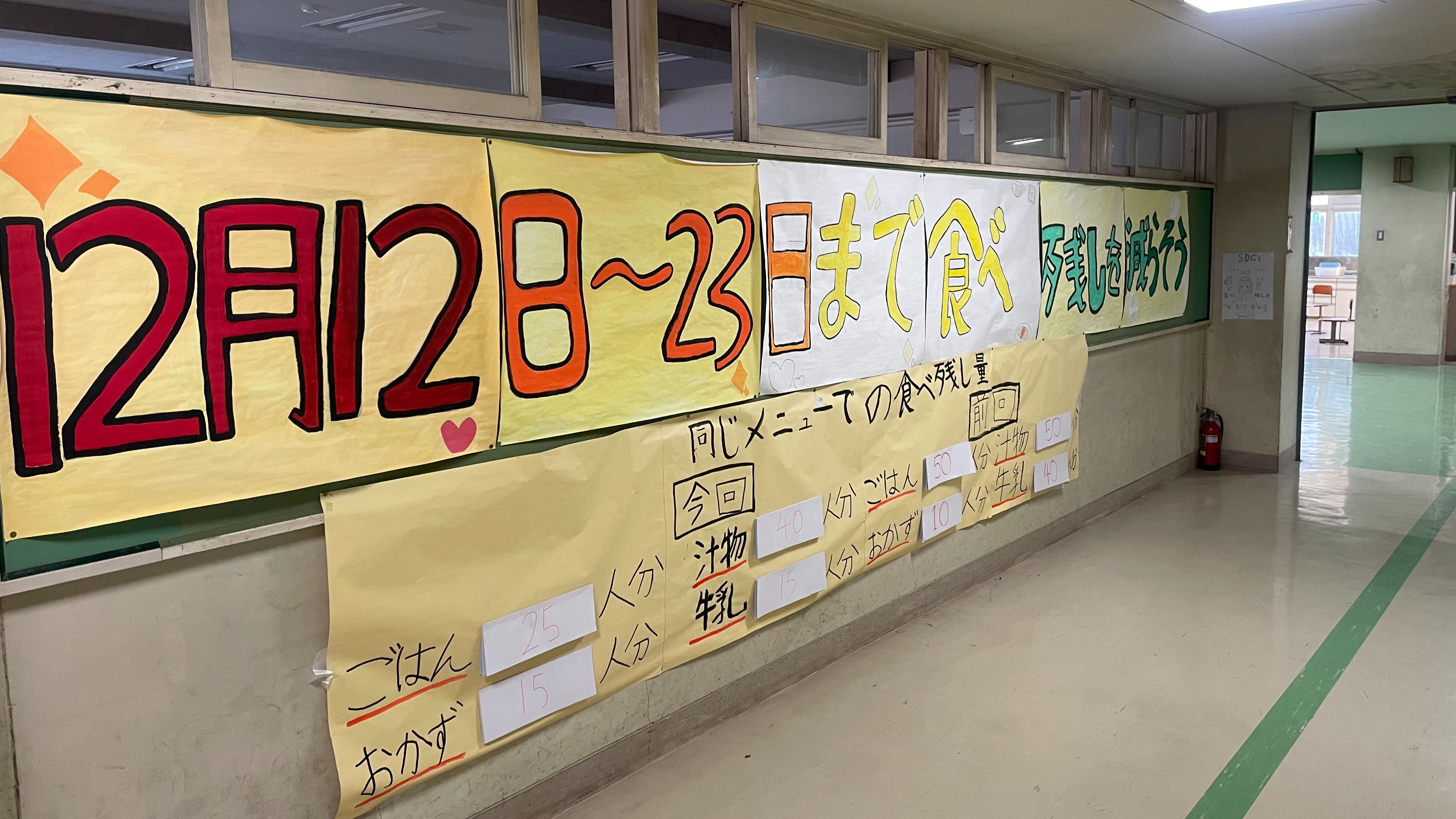 給食の残量を減らそう